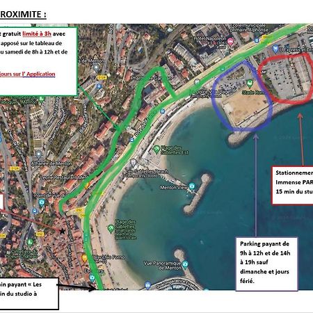 Charmant Studio Avec Coin Nuit - Vieille Ville Climatise Menton Exterior photo